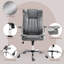 Fauteuil de direction avec accoudoirs rabattables rembourrés, chaise de bureau en microfibre à haut dossier, fauteuil d'ordinateur pivotant à hauteur réglable et fonction d'inclinaison-1790733890