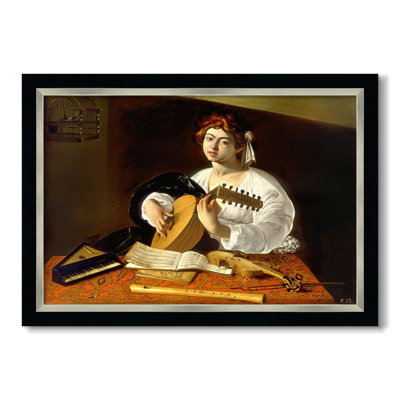 The Lute Player (Wildenstein Version), c. 1596-Caravaggio-Custom Framed Canvas