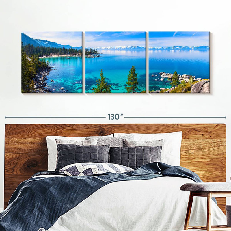 Lake Tahoe Tranquility 3 pièces, H 36 po x l 110 po x P 1,25 po