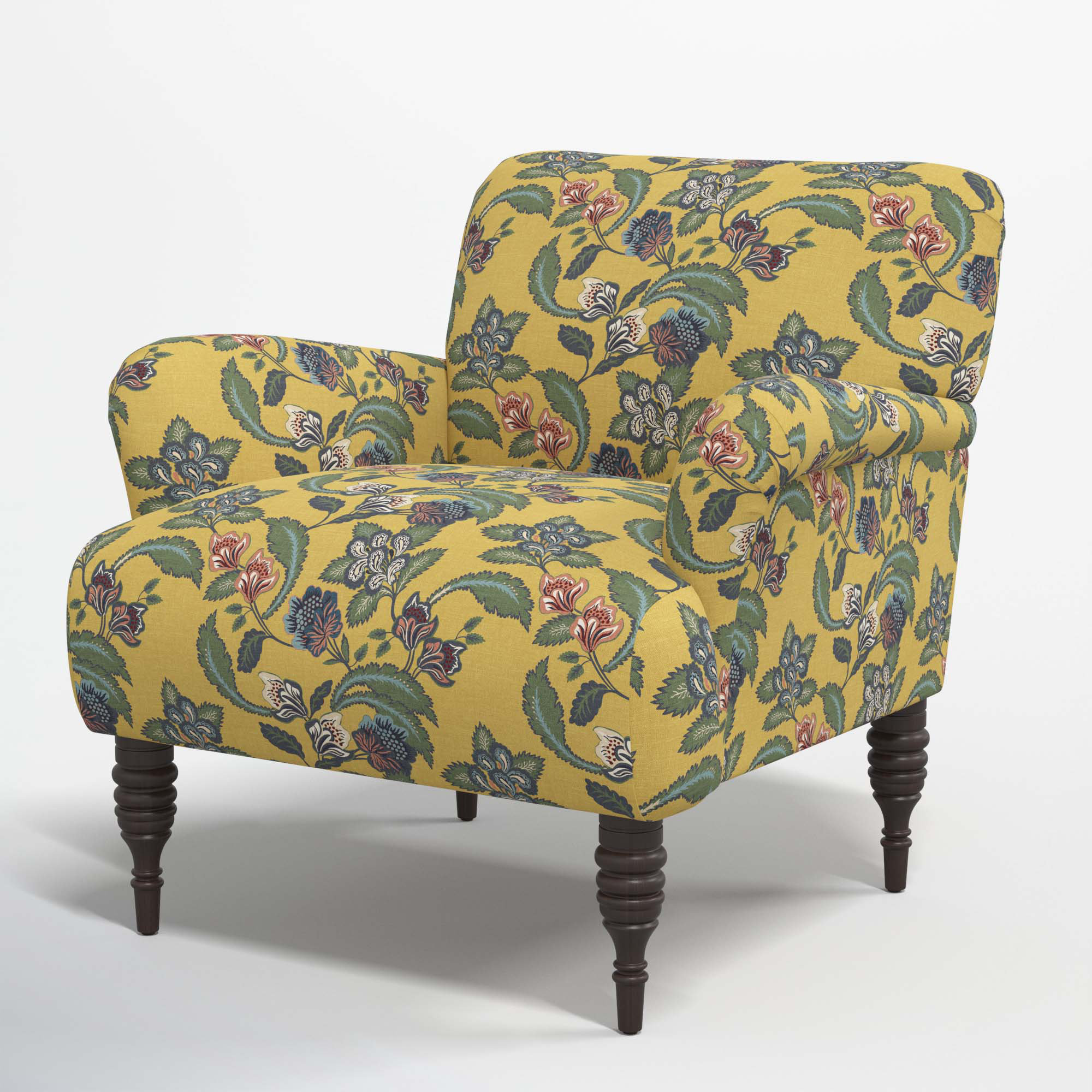 Allura Upholstered Armchair, Libby Floral Gold