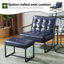 Fauteuil et repose-pieds en cuir Buren-101040978