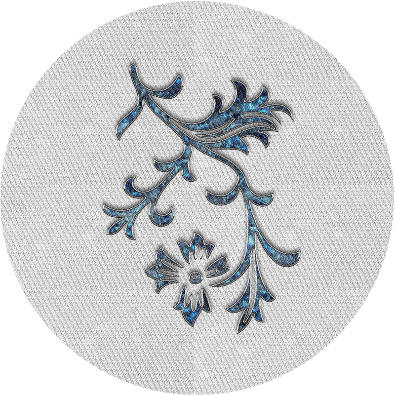 Tapis décoratif grise d’Imler, Rond 7 pi