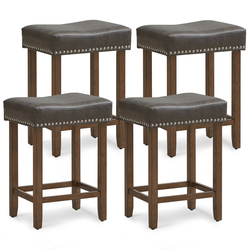 Tabouret Javeon, Tabouret de comptoir (siège d'une hauteur de 24 p, Gris