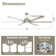 65" Crewe 6 - Blade Standard Ceiling Fan with Remote Control and LED Light