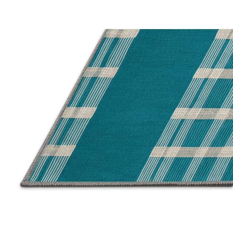 Tapis vert à carreaux lavable à la machine, Carré 4 pi