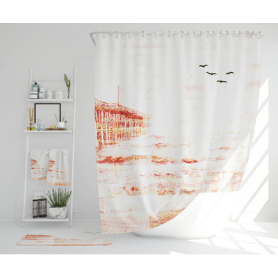 Naura Polyester Shower Curtain Set