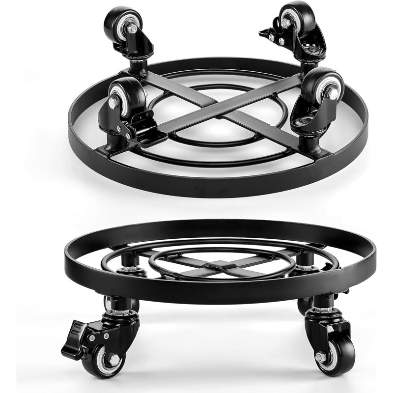 Tube en acier - support pour plante en métal - noir - 12 po - 2 pièces