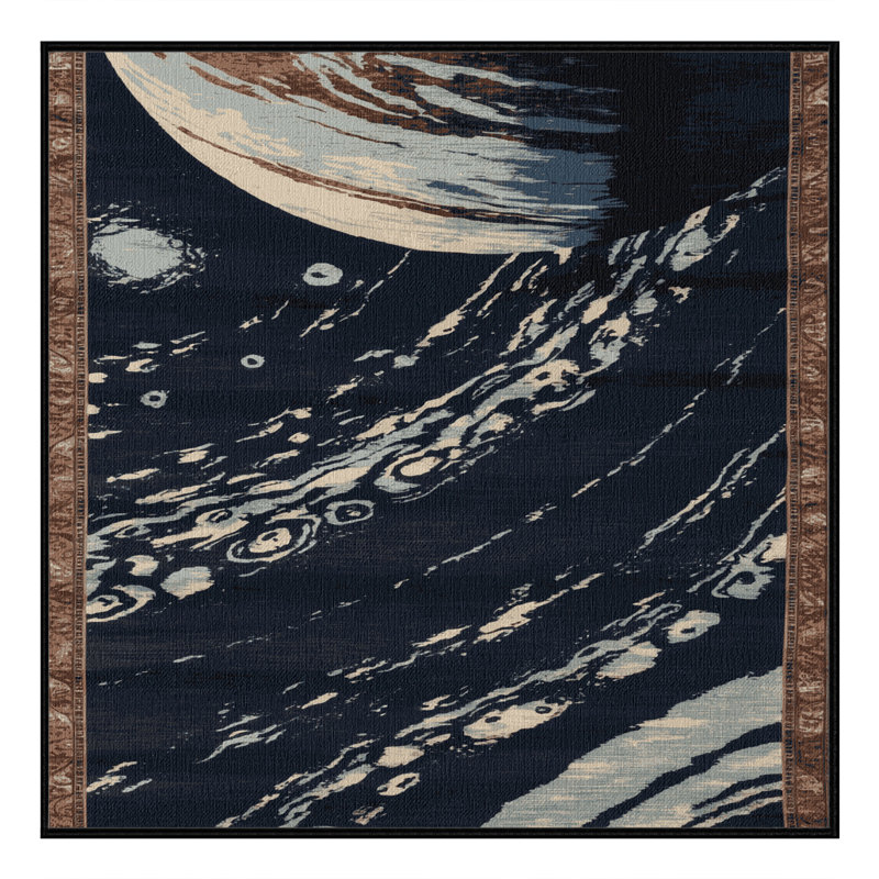Tapis gris lavable à la machine, Carré 7 pi