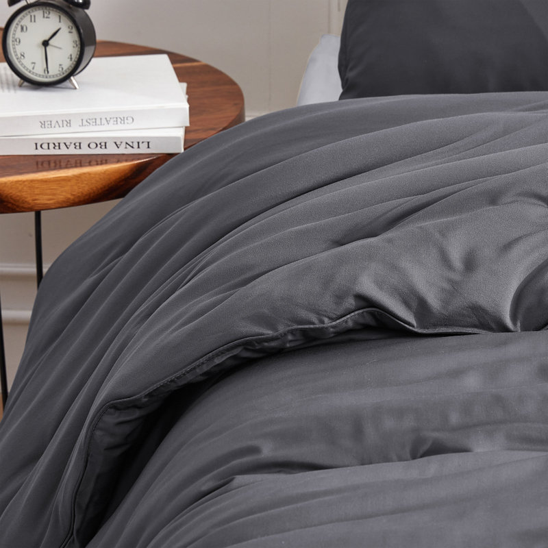 Ensemble d'édredon léger Silky Butter Coma, Édredon très grand Alaskan + 4 très grandes tai, Gris
