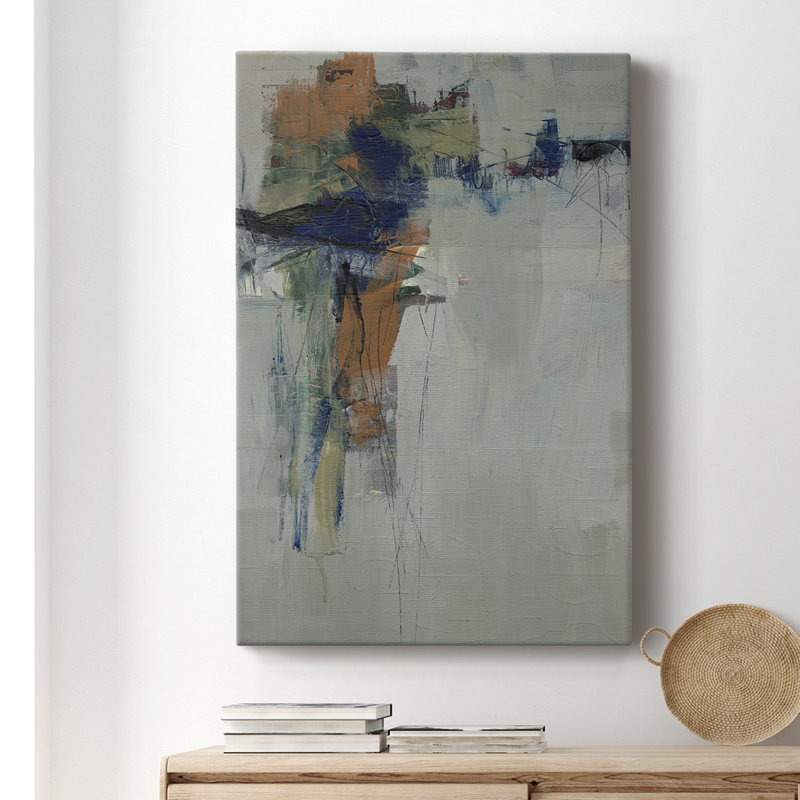 Traction II - peinture sur toile tendue, H 18 po x l 12 po x P 1 po