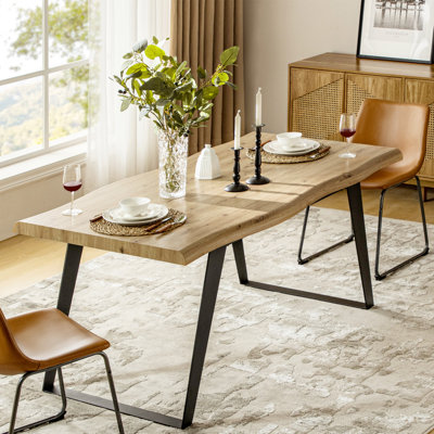 Kaydience 63"W Live Edge Dining Table