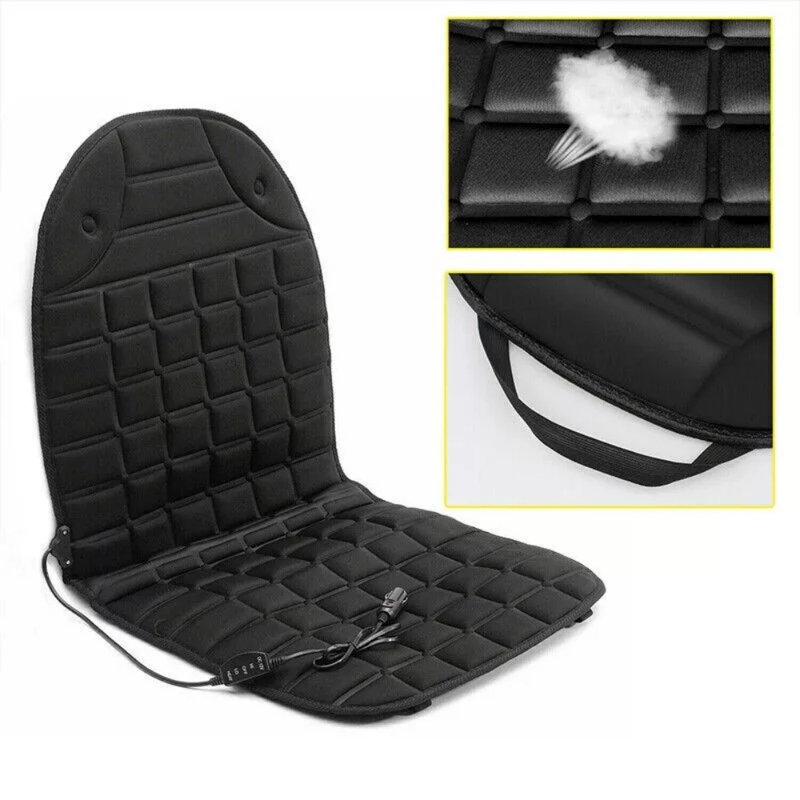 Housse de siège chauffante pour voiture 2pc 12v
