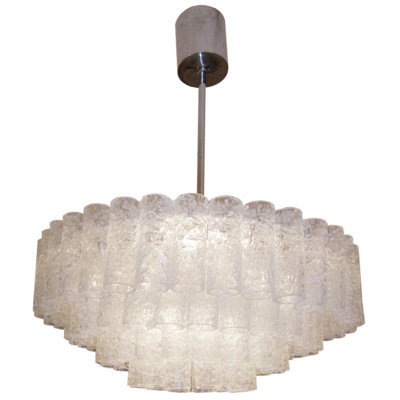Venetian De Majo Tubular Glass Chandelier