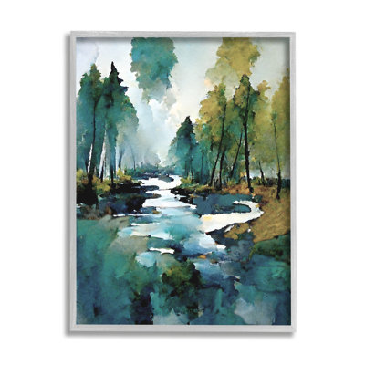 Az-356-Framed " Woodland Creek Painting " by Ray Powers