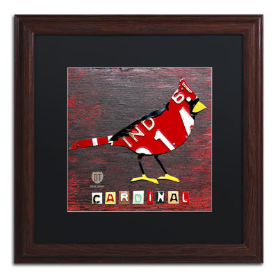 "indiana cardinal" , impression sur toile encadrée