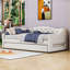 Twin XL Upholstered Daybed with Pull-out Twin XL Trundle and Integrated LED Lighting-1843843581
