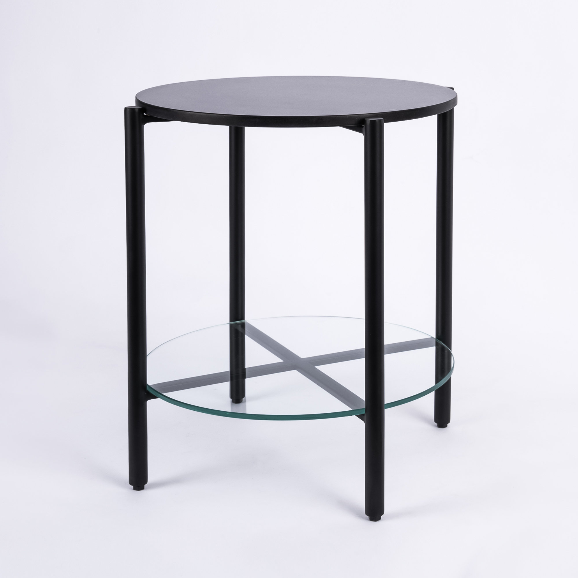 Latitude Run® Ansted Marble/Glass Top End Table with Storage & Reviews ...