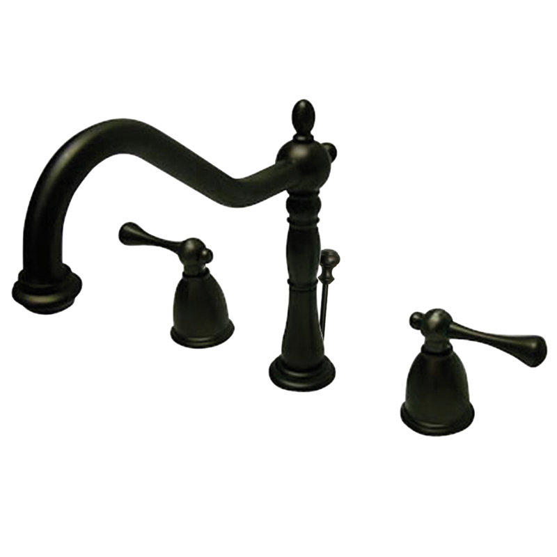Elizabeth Widespread Bathroom Faucet with Drain Assembly, Oil Rubbed Bronze