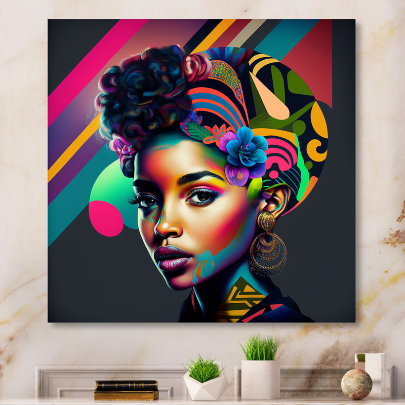 - Décoration murale en métal afro-américaine, H 16 po x l 16 po x P 1 po
