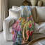 Serene Floral Pastures - 1 pièce Sherpa Premium-97815393