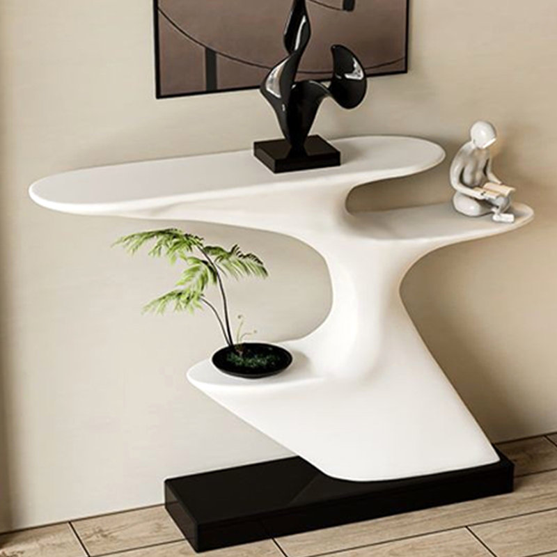 Console d'entrée minimaliste moderne crème