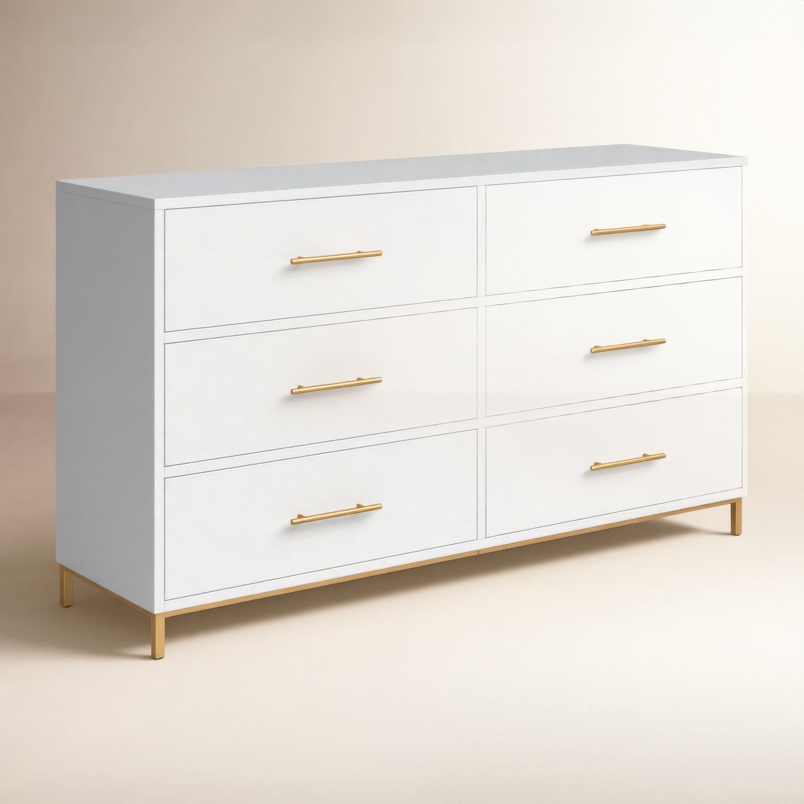 Marino 6 - Drawer Dresser, White