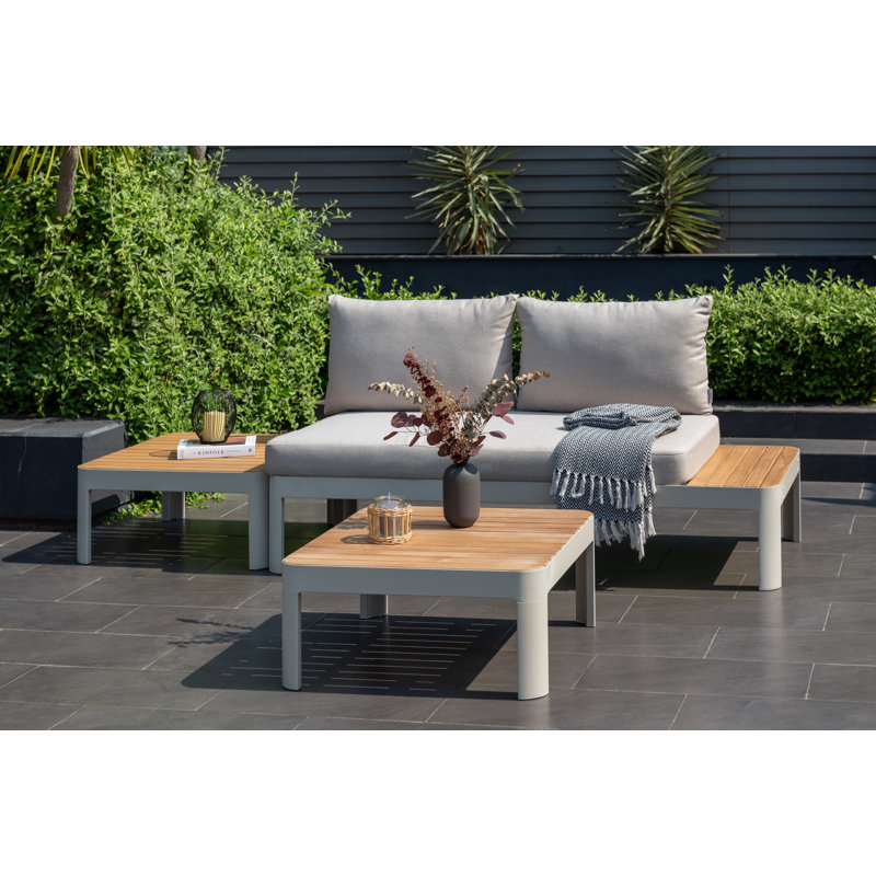 Teak 2 - Person Patio Conversation Set with Cushions