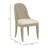 Chinita Upholstered Side Chair in Oyster