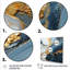 «Blue and Gold Marble River V», art mural abstrait à encre liquide-2043774295-2043774292