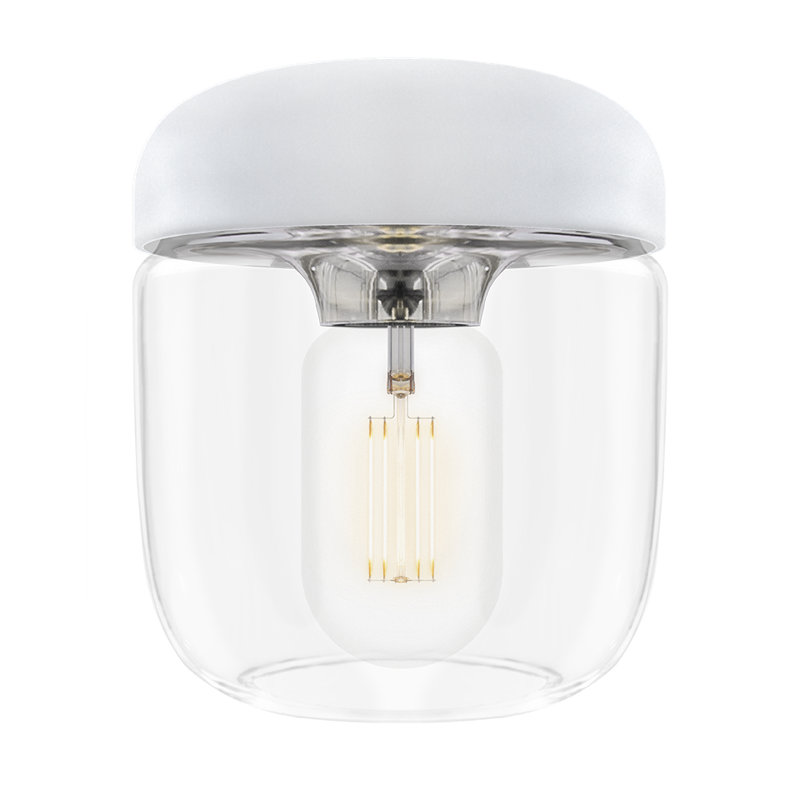 Hisako 1 - Light Single Pendant, Polished Steel, White