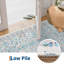 Tapis lavable, tapis Boho 8 x 10 à motif floral doux pour le salon, tapis à poils courts et antidérapants pour chambre à coucher, salle à manger, chambre de bébé, couloir, bleu-545446586-545446578
