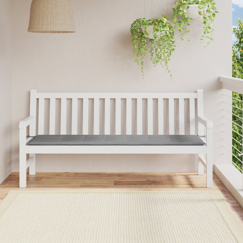 Outdoor Seat Cushion, Gray, 1.2" H x 70.9" W x 19.7" D
