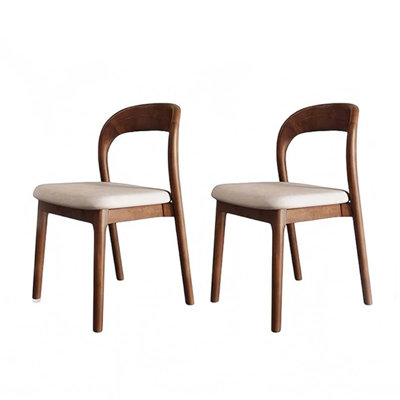 Solid Wood Upholstered Dining Room Kitchen Chairs（set of 2）