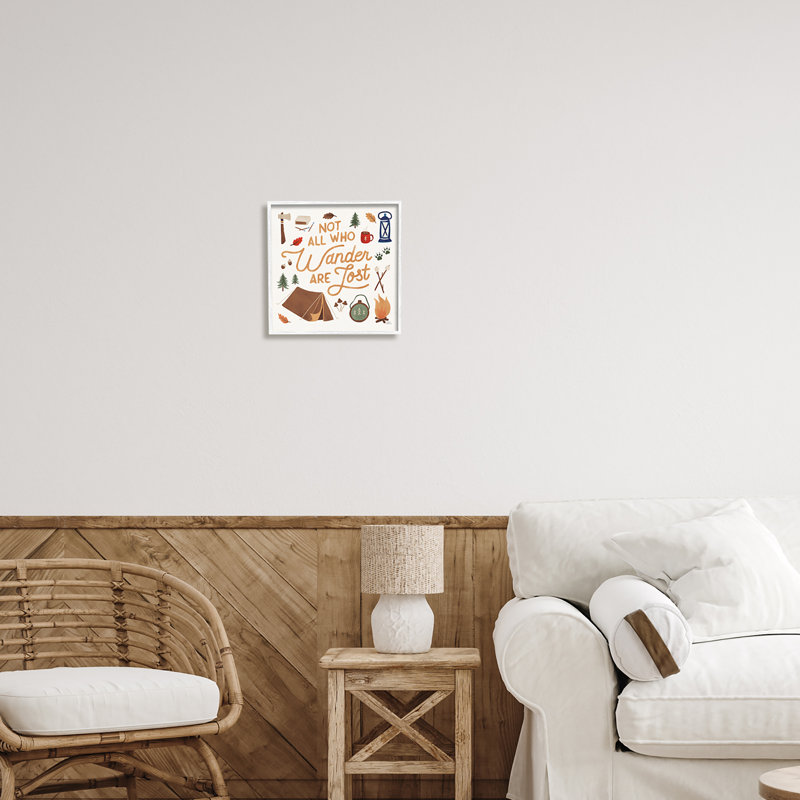 Conception d'art mural sur toile Stupell Industries Wander, H 12 po x l 12 po x P 1,5 po, Giclée encadrée blanc bord de mer