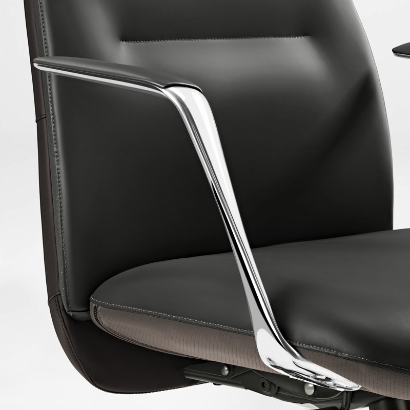 Yianna Ergonomic Executive Office Chair with Headrest, Black