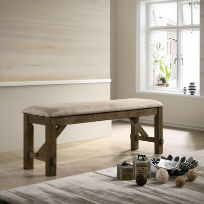 Raven Wood Fabric Upholstered Dining Bench