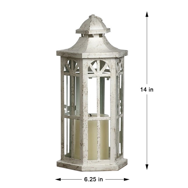 Lanterne de table, H 14 po x l 5,5 po x P 6,25 po