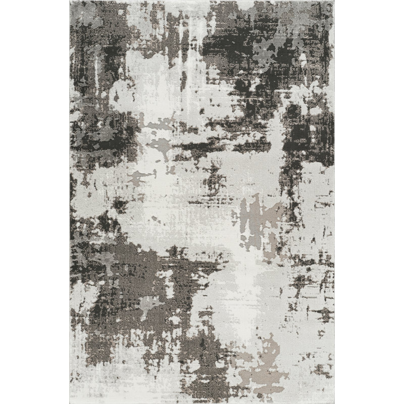 Tapis moderne gris et beige Blair, Gris/beige, 10 pi 0 po x 14 pi 0 po