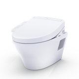 TOTO® WASHLET®+ EP Wall-Hung Elongated Toilet and WASHLET S2 Bidet Seat and DuoFit® In-Wall 0.9 and 1.28 GPF Dual-Flush Tank System, Matte Silver - CWT4283346CMFG#MS