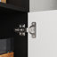 Buffet moderne noir et blanc avec rangement et conception anti-basculement