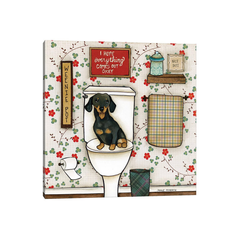 « Weenie pot » par Jamie Morath-impression, Pas de tapis, Toile tendue, H 12 po x l 12 po x P 0,75 po