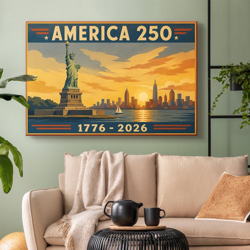 Liberty, affiche de voyage, toile tendue tendue sur châssis - prête à être accrochée, 24X36