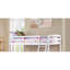 Lit superposé en bois massif blanc de style transitionnel, incliné, à lattes et à l'avant - accès sous le tiroir pour l'aménagement intérieur de la chambre à coucher