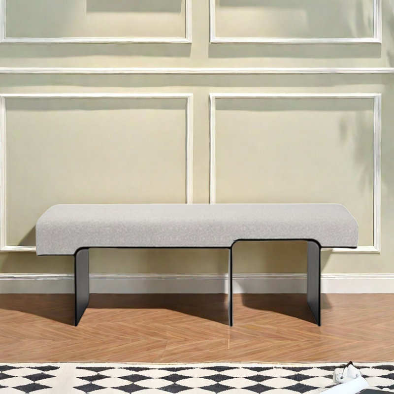 Banc de rangement simple, H 17,72 po x l 47,24 po x P 15,75 po