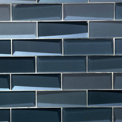 Remington 2x6 Polished Glass Subway Mosaic Tile