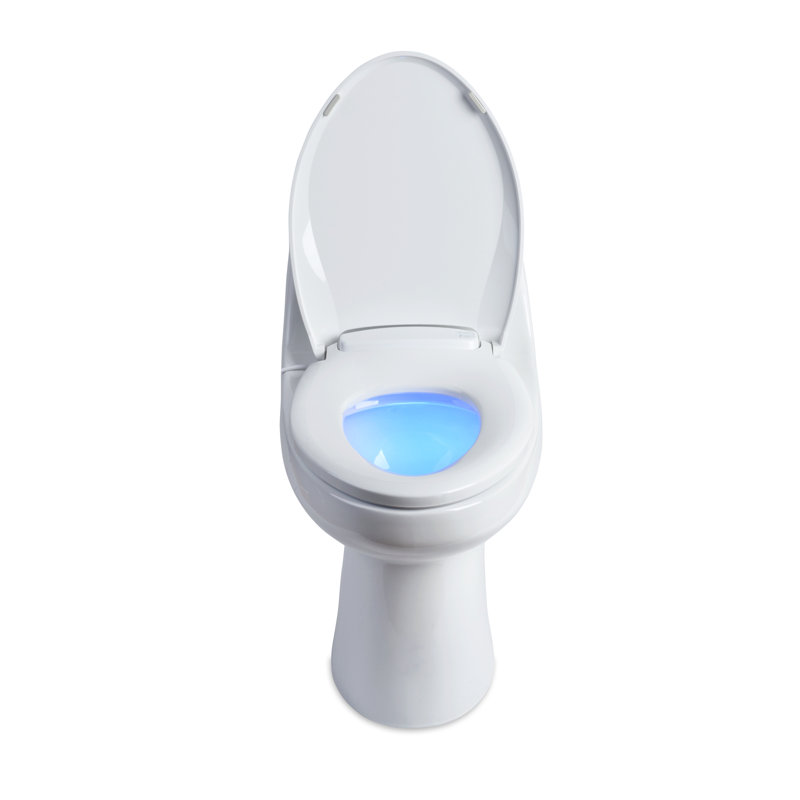 Siège de toilette chauffant à veilleuse LumaWarm, Blanc, Rond