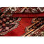 Tapis décoratif en laine de conception unique noué à la main de couleur rouge Hamedan de 4 pi 2 po x 6 pi 7 po Caillan