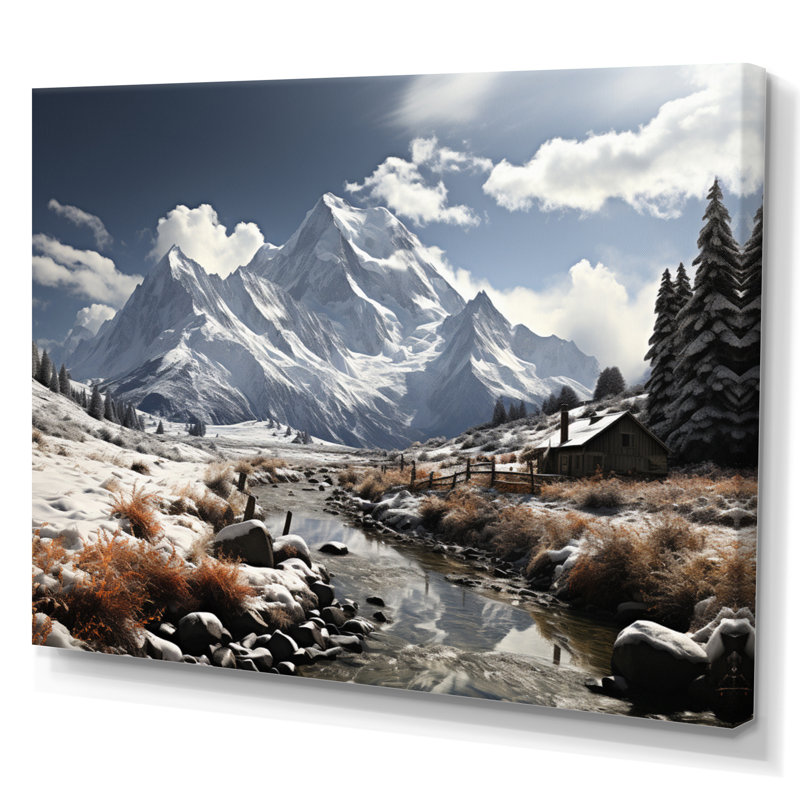 Bernaldino France Majestic Mont Blanc - impression, H 12 po x l 20 po, Toile tendue