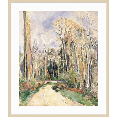 Path at the Entrance of the Forest by Paul Cezanne Wood Framed Wall Art Print
