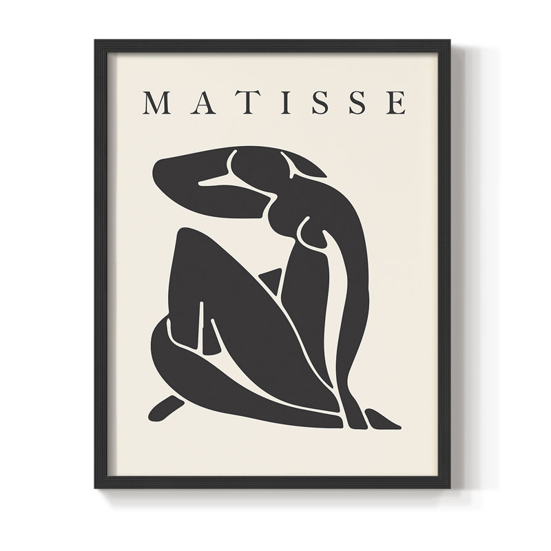 Matisse CECL XXVI, reproduction encadrée - bois massif, Noir, H 14 po x l 11 po